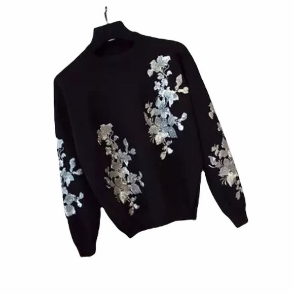 The Kinrey Hand Beaded Knit Sweater Set - Picture 2 of 13